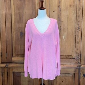 Dreamers Pink V Neck Sweater Sz. S/M